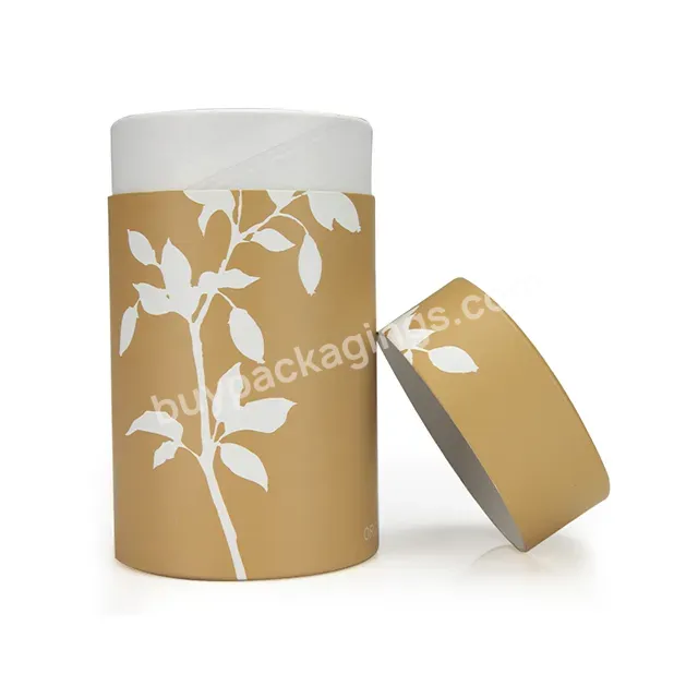 Custom Recycled Kraft Round Rigid Paper Gift Box For Tea Packaging - Buy Tea Paper Box,Gift Box,Essential Oil Packaging Box.