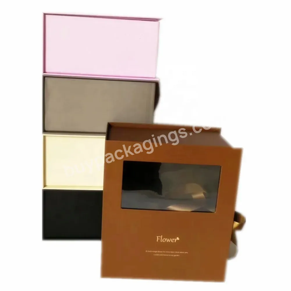 Custom Recycled Paper Board Luxury Hair Extension Packaging Cardboard Box With Clear Window - Buy Luxury Hair Extension Packaging Box,Hair Boxes Luxury,Hair Pillow Box.