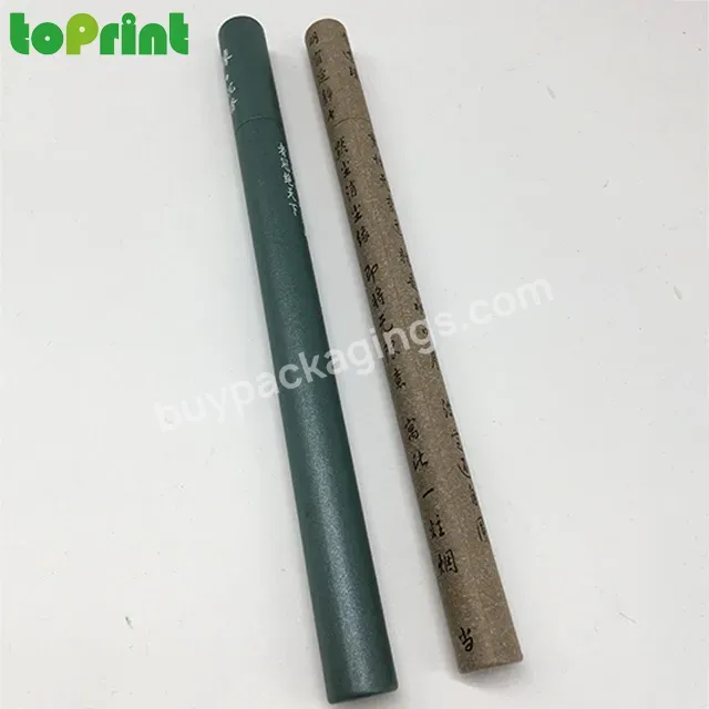 Custom Recycled Slim Cylinder Eco Friendly Paper Tube For Incense Stick Packaging - Buy Recycled Tube Packaging,Cardboard Tube Packaging,Tube Paper Packaging.