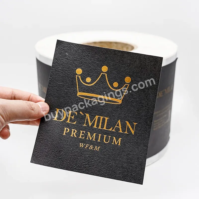 Custom Red Wine Stickers Personalized Adhesive Label Gold Foil Printing Emboss Special Paper Package Labels Front And Back - Buy Red Wine Sticker,Adhesive Label.