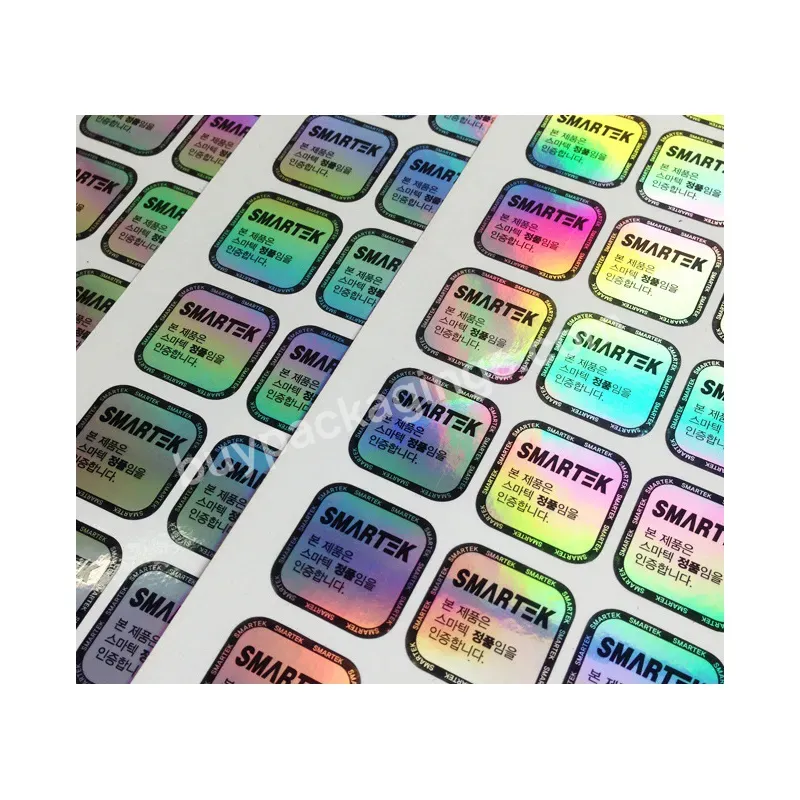 Custom Reflection Rainbow Holographic Stickers Label,Adhesive Laser Prismatic Hologram Sticker - Buy High Quality Customized Stickers,High Quality Holographic Stickers,Hologram Sticker.
