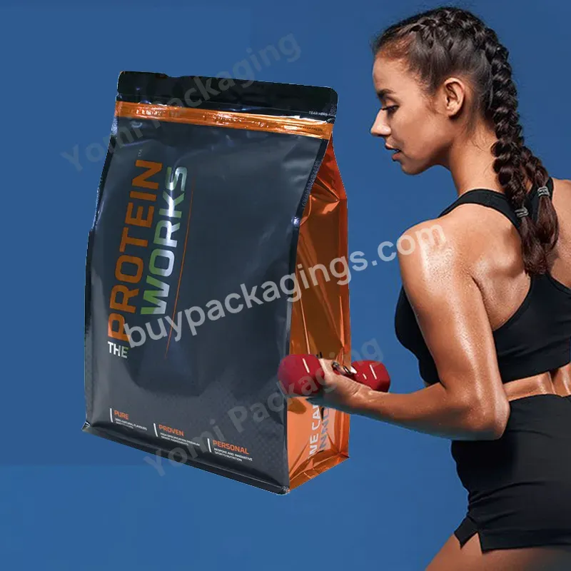Custom Resealable 2kg 5kg Flat Bottom Whey Protein Powder Packaging Pouch Bag With Zipper Ziplock - Buy Protein Powder Packaging Pouch,Flat Bottom Whey Protein Powder Packaging Bag,Custom Resealable Protein Powder Packaging Pouch Bag With Zipper Ziplock.