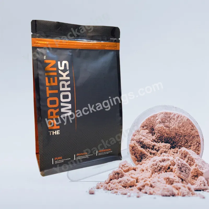 Custom Resealable 2kg 5kg Flat Bottom Whey Protein Powder Packaging Pouch Bag With Zipper Ziplock - Buy Protein Powder Packaging Pouch,Flat Bottom Whey Protein Powder Packaging Bag,Custom Resealable Protein Powder Packaging Pouch Bag With Zipper Ziplock.