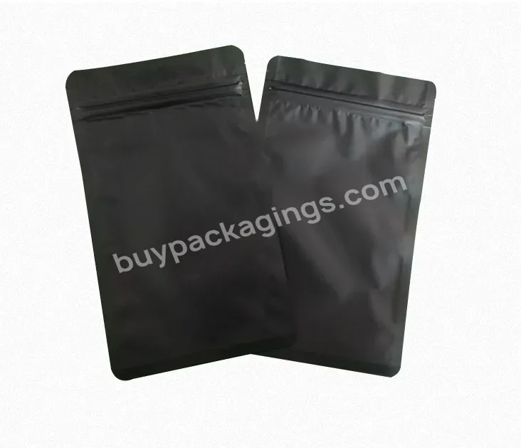 Custom Resealable Ziplock Food Storage Packaging Smell Proof Aluminum Foil Pouch Flat Mylar Bags Matte Black - Buy Resealable Ziplock Bag,Food Storage Packaging,Foil Pouch.