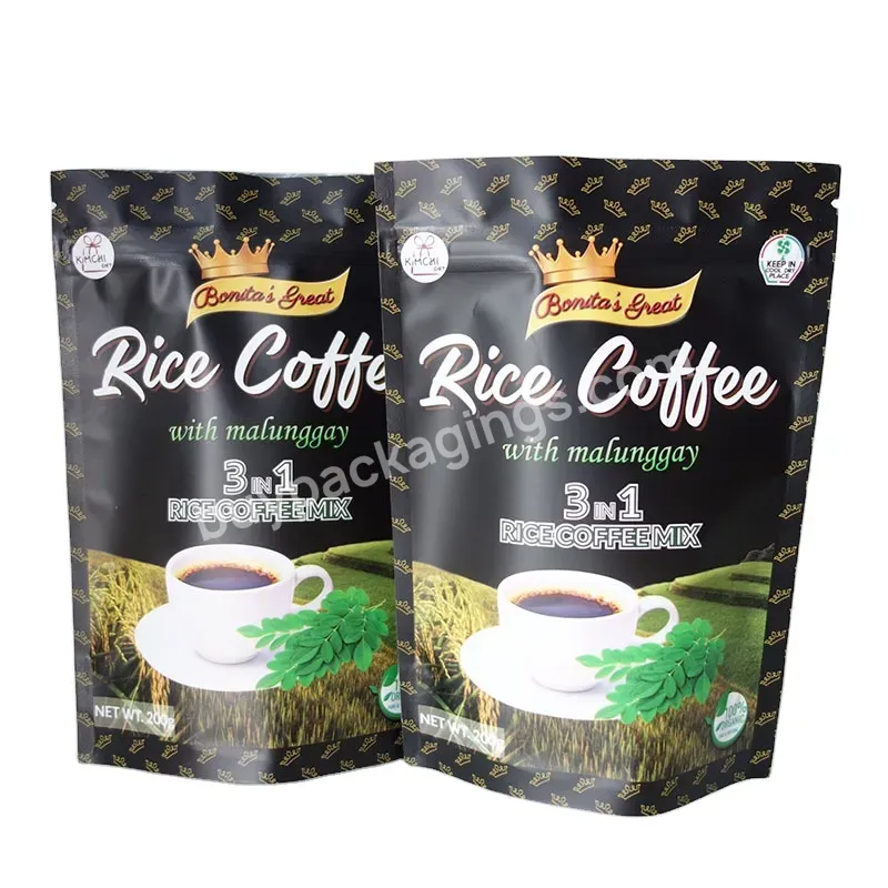 Custom Resealable Zipper Black Matte Stand Up Pouch Mylar Food Storage Coffee Bean Packaging Bag With Window - Buy Stand Up Coffee Bean Pouch,Matte Black Stand Up Pouch,Food Packaging Bag With Zipper.