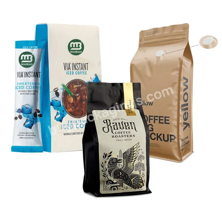 Custom Roasted Arabica Premium Stand Up Pouch Coffee Packaging Plastic Side Gusset Bag With Valve Zipper For Coffee Bean Package - Buy Coffee Bean Bags,Coffee Bean Packaging Bags,Custom Coffee Bean Bags.