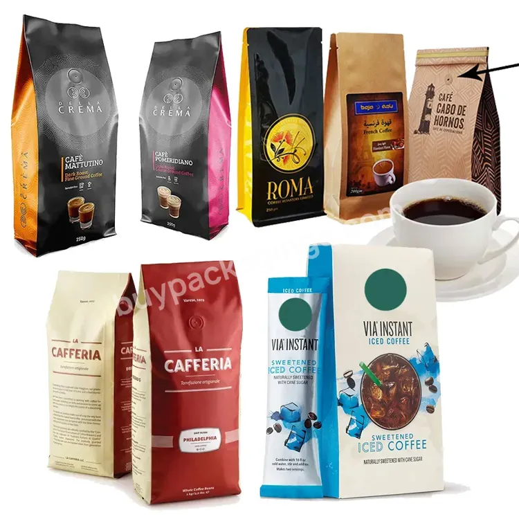 Custom Roasted Arabica Premium Stand Up Pouch Coffee Packaging Plastic Side Gusset Bag With Valve Zipper For Coffee Bean Package - Buy Coffee Bean Bags,Coffee Bean Packaging Bags,Custom Coffee Bean Bags.