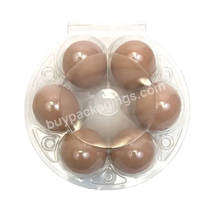 Custom Round 6 Compartment Clear Reusable Plastic Egg Packaging Box - Buy Round Clear Shaped Egg Blister Trays,Reusable Plastic Egg Packaging Box,Round Plastic Egg Boxes.