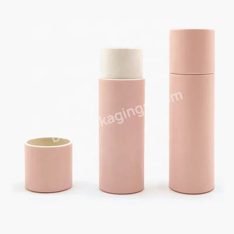Custom Round Mini Deodorant Cardboard Container Eco Friendly Pink Push Up Kraft Paper Tubes For Lip Balm Packaging - Buy Lip Balm Tubes,Deodorant Container,Mini Lip Balm Tubes.