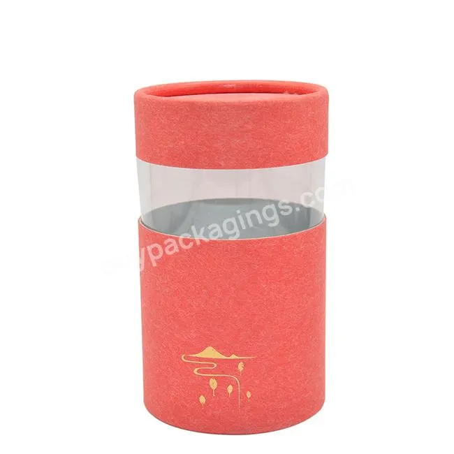 Custom Round Packaging Boxes Cylinder Packaging Tube with PVC Window