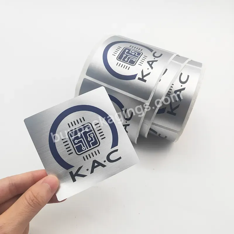 Custom Self-adhesive Aluminum Sticker Label Printing Silver Foil Pet Sticker - Buy Self-adhesive Aluminum Sticker,Silver Sticker Label,Pet Sticker.