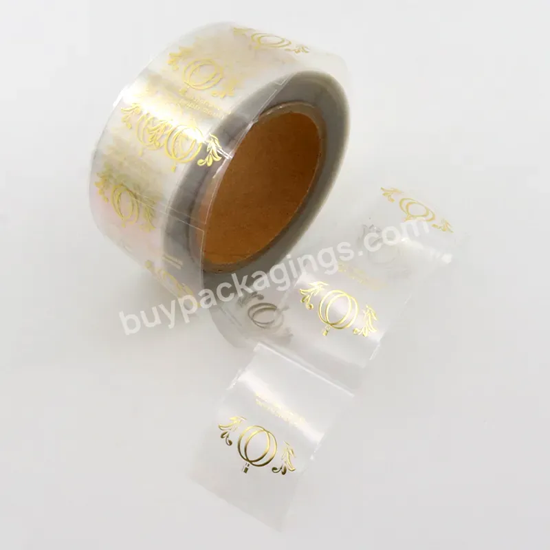 Custom Self-adhesive Clear Gold Foil Logo Label Roll Product Transparent Labels Sticker - Buy Transparent Gold Logo Label,Gold Foil Product Labels,Self-adhesive Label Roll.