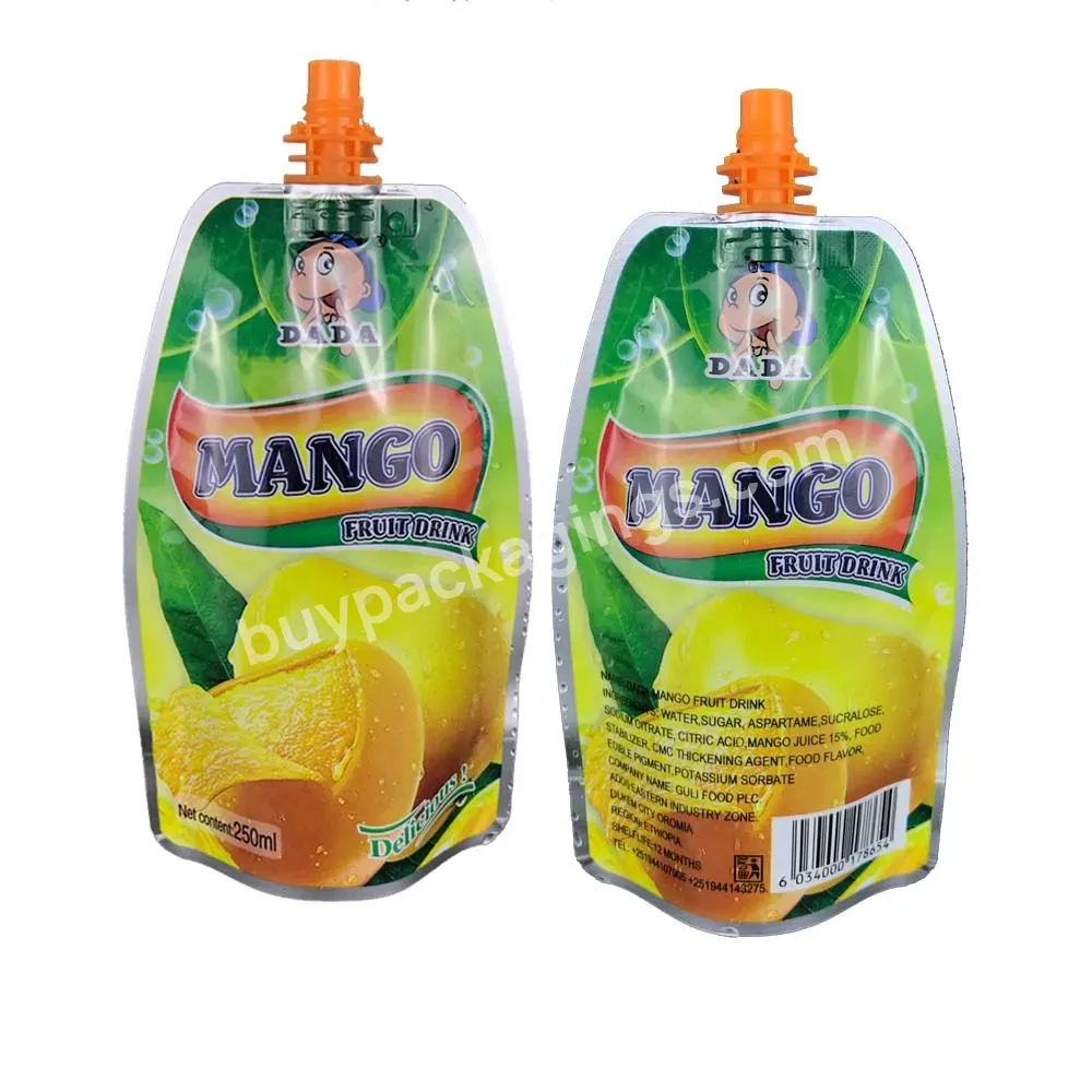 Custom Shape Print Stand Up Eco-friendly Food Liquid Fruit Juice Packaging Spout Bag Packing - Buy Fruit Juice Packaging Bag,Food Liquid Packing Bag,Eco-friendly Spout Bag.