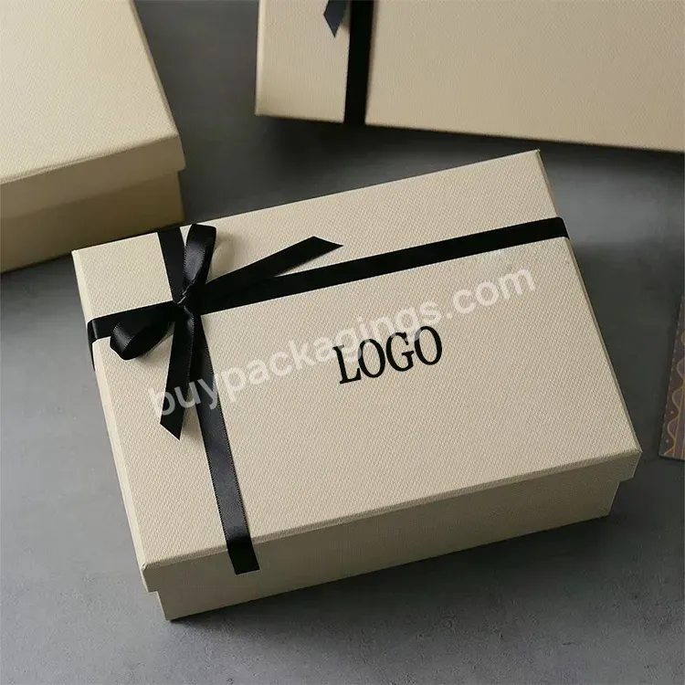 Custom Size And Design Surprise Two-pieces Lid And Base Bow Tie Cardboard Birthday Gift Paper Packaging Box - Buy Gift Paper Packaging Box,Custom Packaging Box,Lid And Base Box.