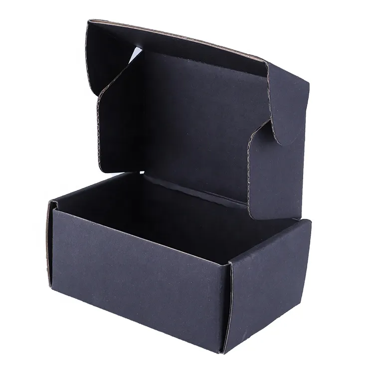 Custom size biodegradable mailing packaging black shipping mail box