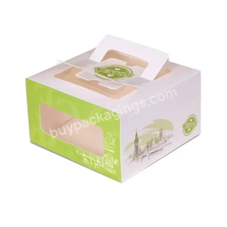 Custom Size Black Birthday Wedding Kraft Paper Food Packaging Cake Box With Handle - Buy Kraft Paper Food Packaging Cake Box With Handle,Cake Box With Handle,Custom Size Cake Box.