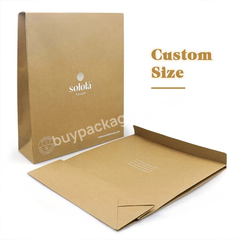 Custom Size Printed Brown Kraft Waterproof Paper Bag Mailers For Shipped Cloth/garment - Buy Paper Bag Mailers,Custom Paper Bag Mailers,Mailer Bag.