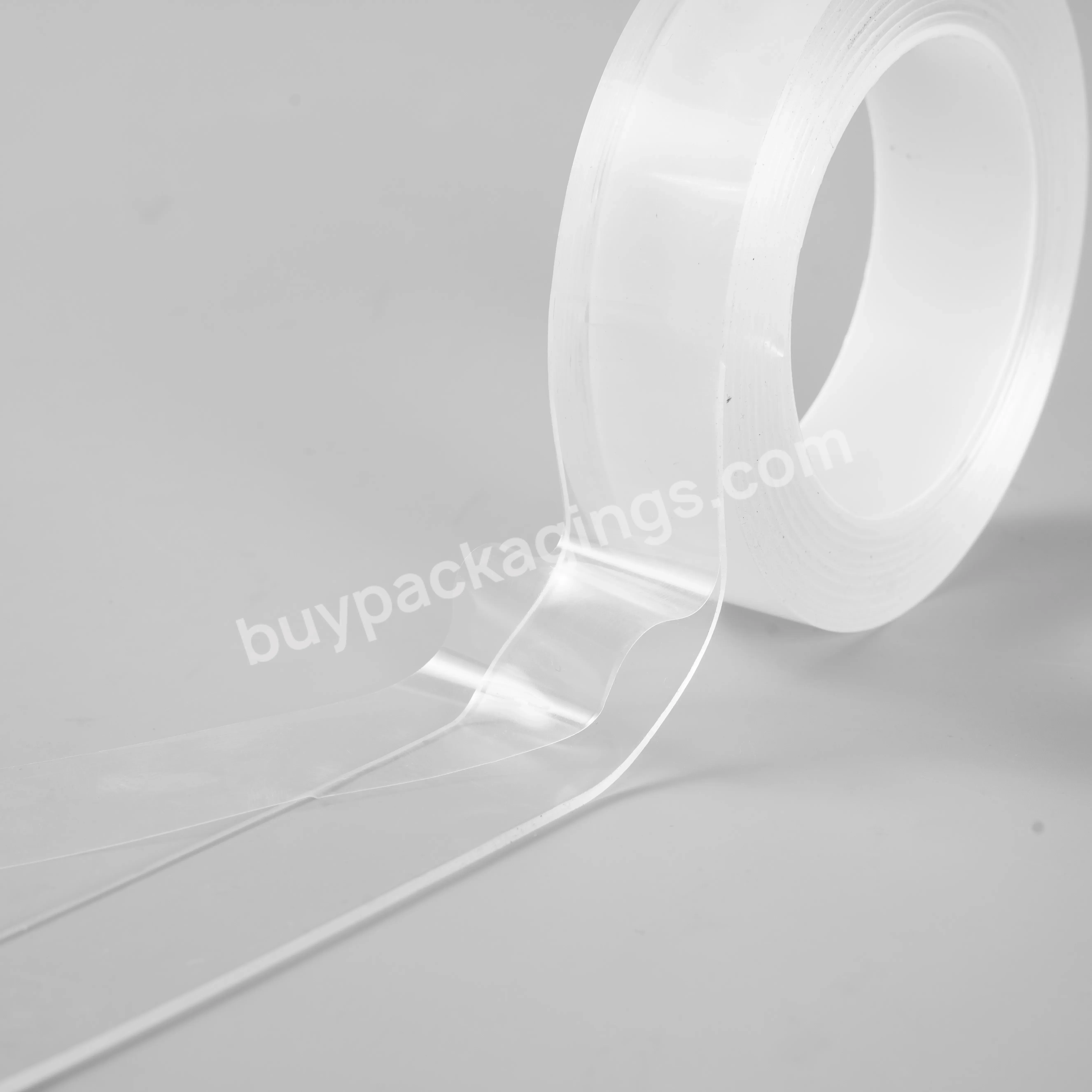 Custom Size White Transparent Trackless Nano Double-sided Tape For Photo Frame Or Fixing Of Ornaments - Buy Nano Tape Clear Non-marking Washable Reusable Household Clear Double Sided Tape,Adhesive Double Sided Tape,Double-sided Nano Tape.