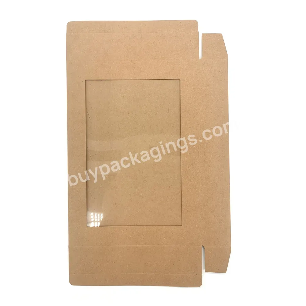 Custom Size Wholesale Transparent Perspective Window Product Display Kraft Paper Packaging Box - Buy Kraft Paper Box With Window,Transparent Window Kraft Paper Package Box.