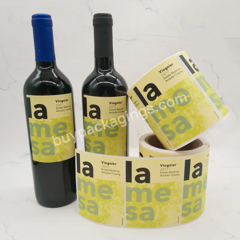 Custom Sticker Usage Bottle Labels For Wine,Printing Red Wine Paper Material - Buy Paper Sticker For Wine Bottle,Wine Label,Sticker Photo.
