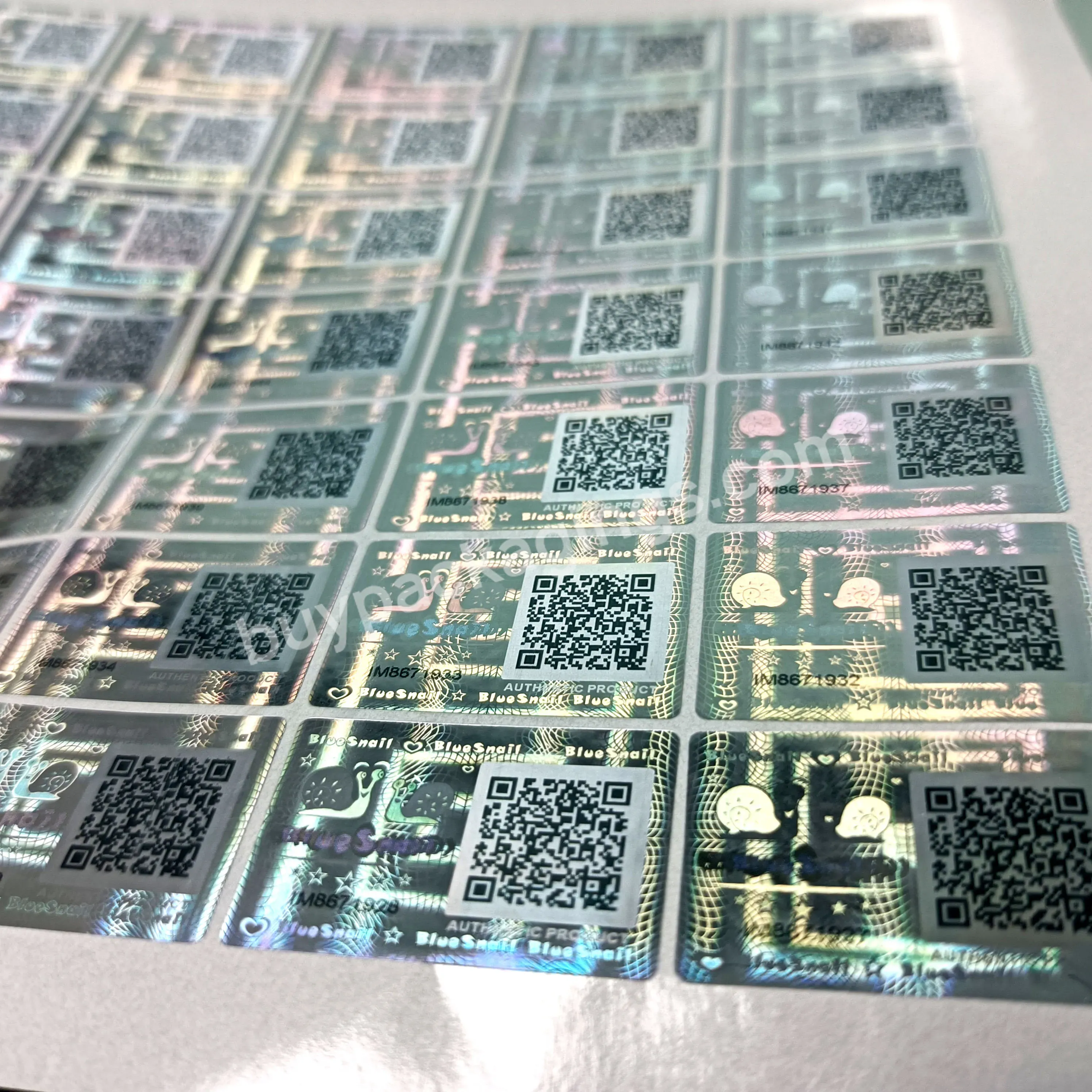 Custom Stickers Laminated Holographic Stickers Qr Code Sticker Sheet Anti-counterfeiting Logo Partial Packaging Labels - Buy Custom Stickers,Holographic Stickers,Anti-counterfeiting Qr Code Logo.