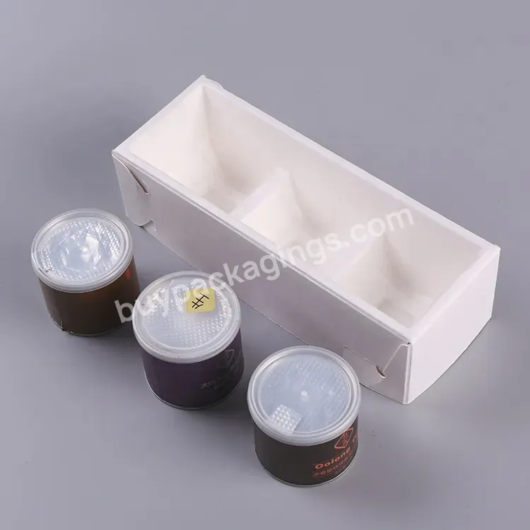 Custom Sugarcane Fiber Board Packaging Paper Tray Tea Box Insert Pulp Molded Packaging