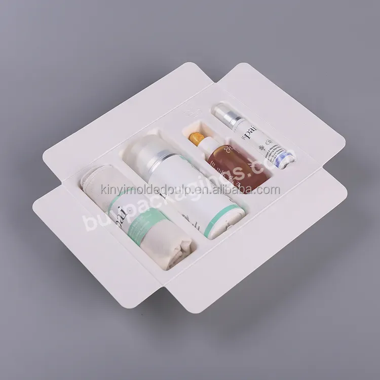 Custom Sugarcane Pulp Skincare Tray Cosmetic Packaging Tray Molded Pulp Packaging Insert - Buy Sugarcane Packaging Tray,Custom Cosmetic Insert,Molded Pulp Insert.