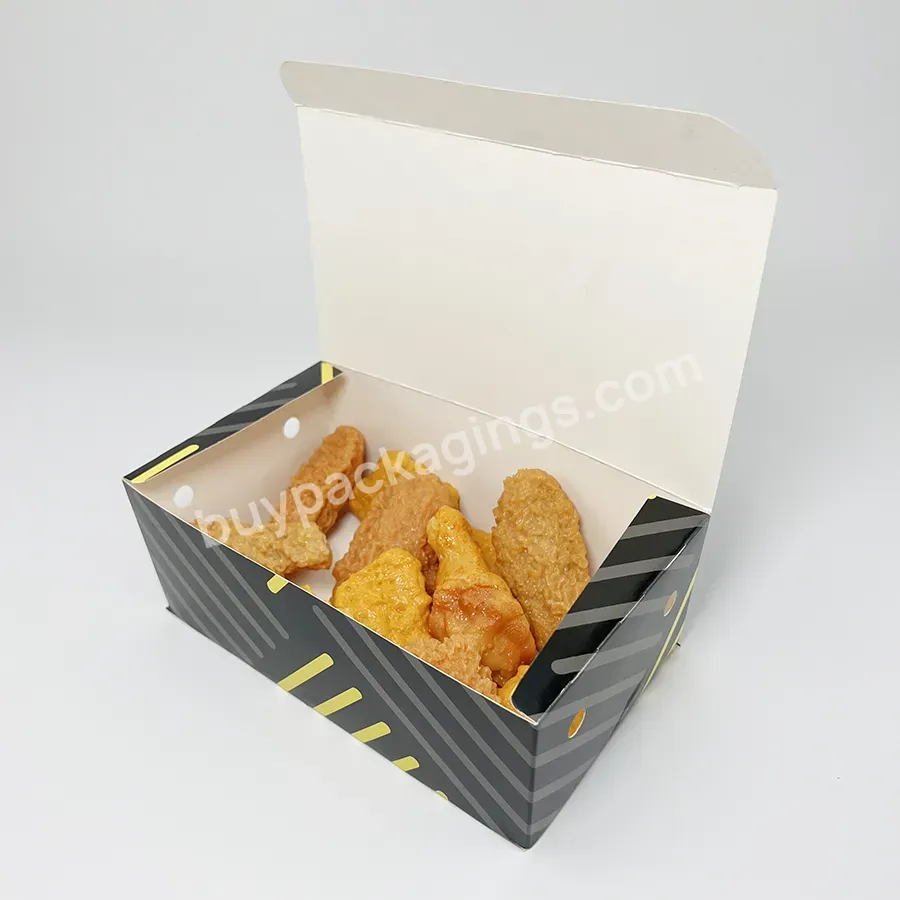 Custom Takeaway Hamburger Fried Chicken Wing Paper Boxes Fried Chicken Packaging Boxes - Buy Custom Hamburger Fried Chicken Wing Paper Boxes,Fry Chicken Box,Fried Chicken Packaging Boxes.