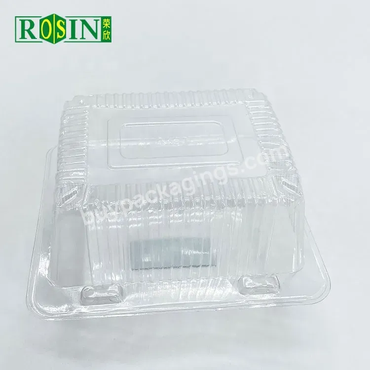 Custom Transparent Clear Plastic Small Clamshell Cake Mousse Dessert Box With Lid - Buy Custom Plastic Mini Cake Box,Small Plastic Box Transparent,Plastic Cake Mousse Dessert Box With Lid.