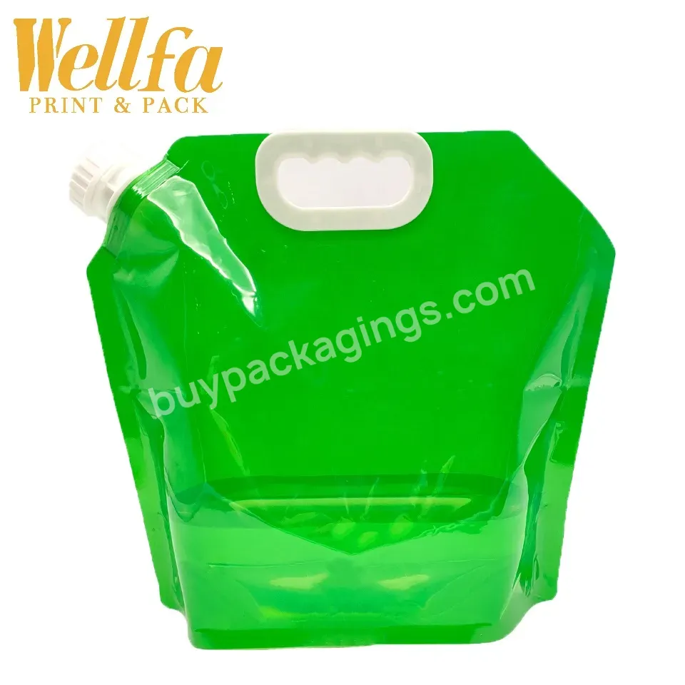 Custom Transparent Food Grade Beer Juice Drink Packaging 2l 4l 5l Gallon Foldable Portable Water Bag Plastic Liquid Spout Pouch - Buy Doypack Liquid Packaging Plastic Drinking Large Mouth Nozzle Bag Customize Drinks Fruit Packing Pouches Stand Up Spo