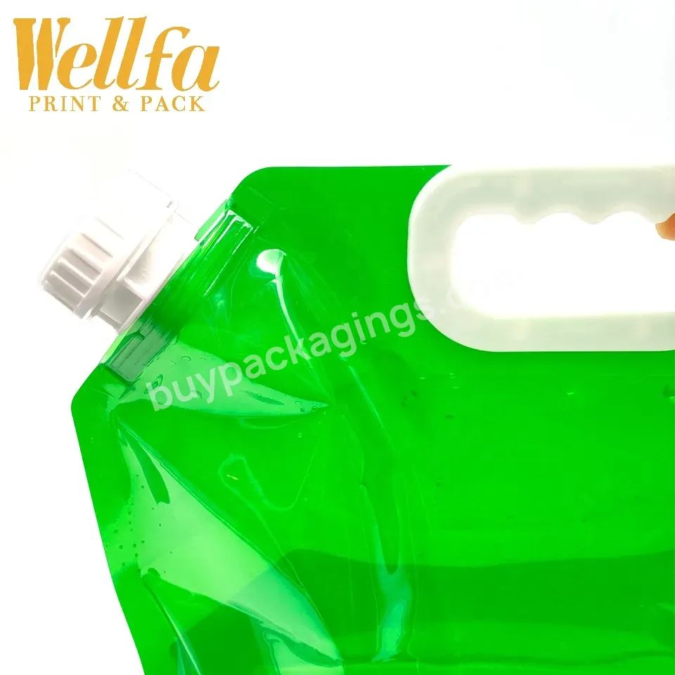 Custom Transparent Food Grade Beer Juice Drink Packaging 2l 4l 5l Gallon Foldable Portable Water Bag Plastic Liquid Spout Pouch - Buy Doypack Liquid Packaging Plastic Drinking Large Mouth Nozzle Bag Customize Drinks Fruit Packing Pouches Stand Up Spo