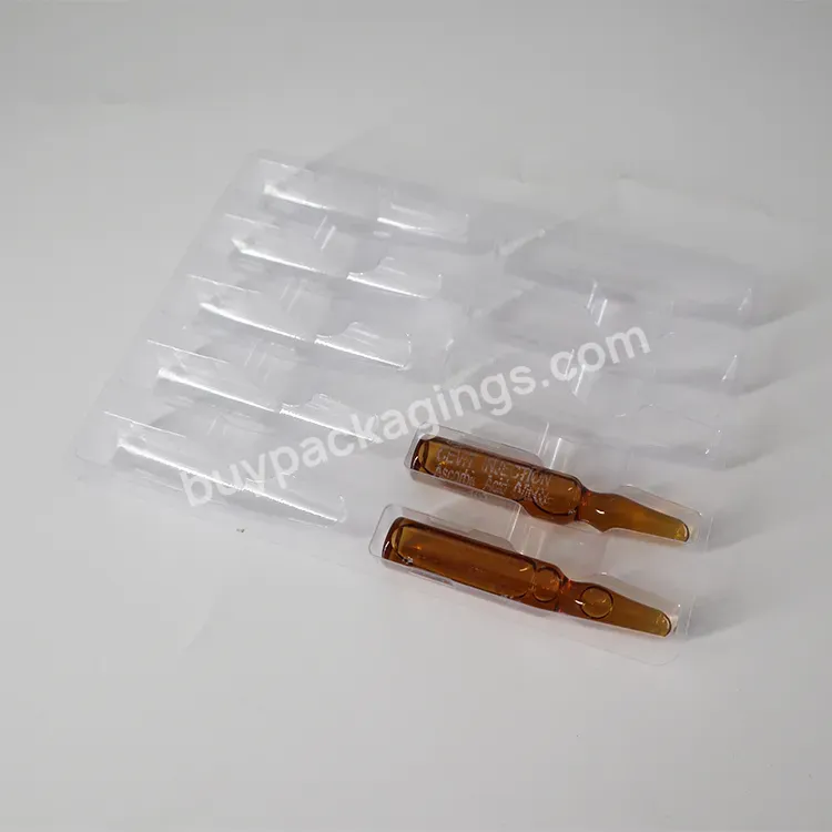 Custom Transparent Plastic Ampoule Tray Pet Pvc Packaging Tray For Ampoule Blister - Buy Ampoule Blister,Ampoule Tray,Pvc Packaging Tray For Ampoule.