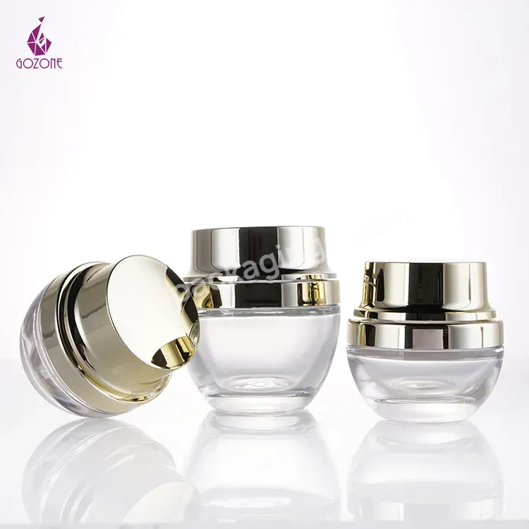 Custom Unique Packaging Skincare Cosmetic Containers Round Glass Jars - Buy Gold Cream Jar,Eye Cream Jar Glass,Cream Packing Jars.