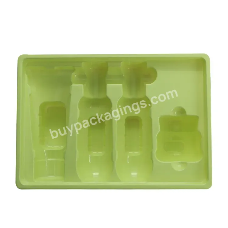 Custom Vacuum Forming Cosmetic Plastic Flocking Blister Packaging Tray