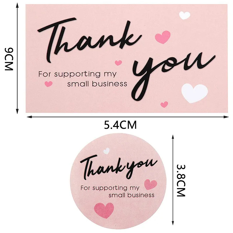 Custom Vinyl Roll Thank You Sticker For Decoration Thank You Stickers For Small Business Adhesive Round Labels