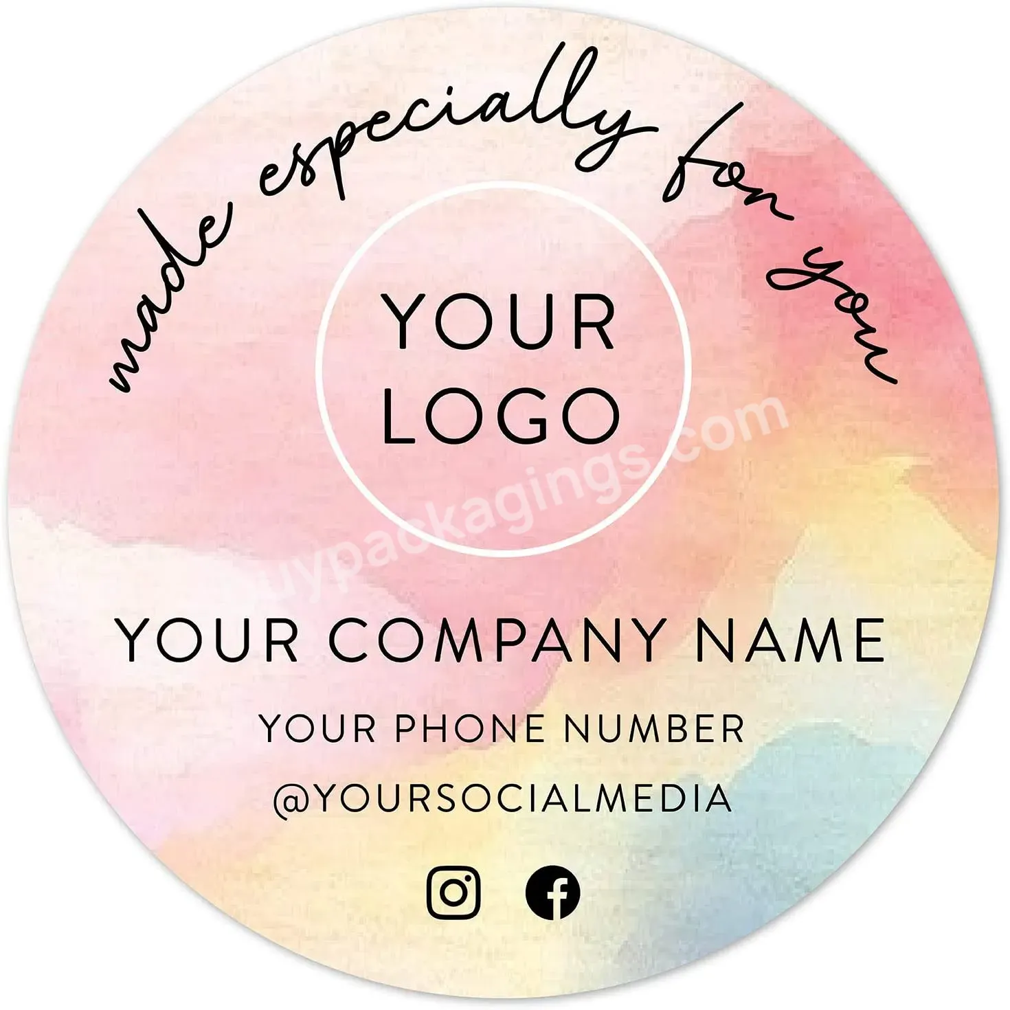 Custom Vinyl Stickers - Label Stickers For Small Business Logo - Personalized Logo Labels For Handmade - Buy Product Label Stickers Custom Printing,Customized Sticker Roll Logo Label,Custom Label Stickers.