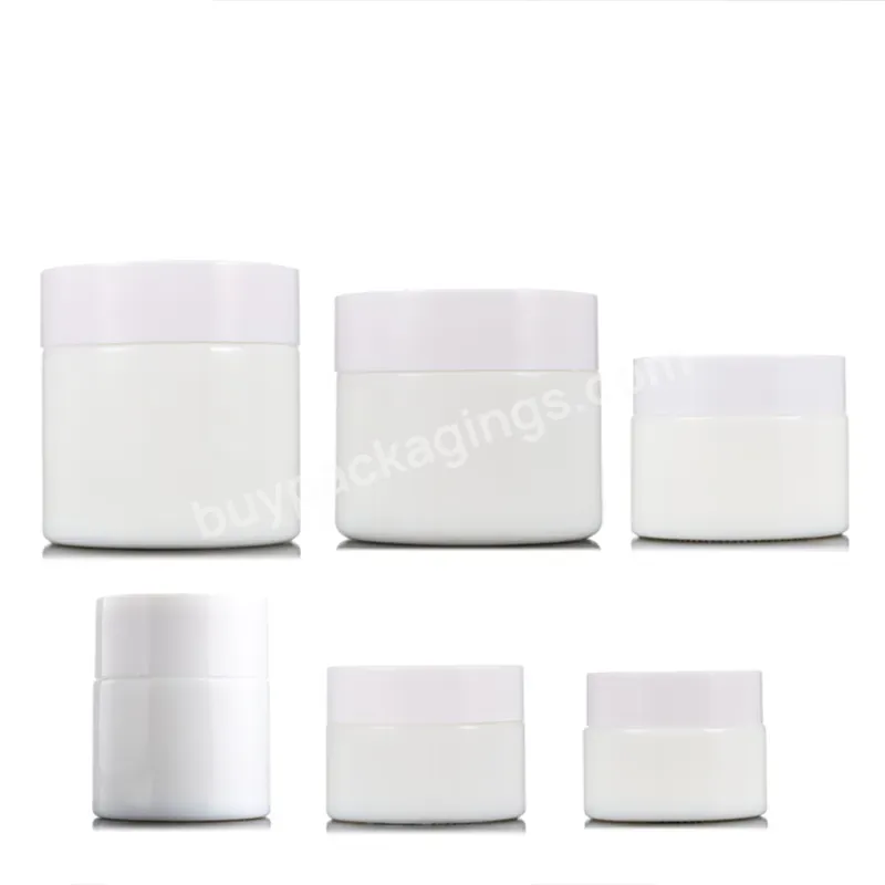 Custom White Porcelain Cream Glass Jars 10g 20g 50g 100g Luxury Frosted Cosmetic Facial Cream Pot - Buy Cream And Lotion Pots,Facial Cream Jars,Luxury Cream Packaging Jars.
