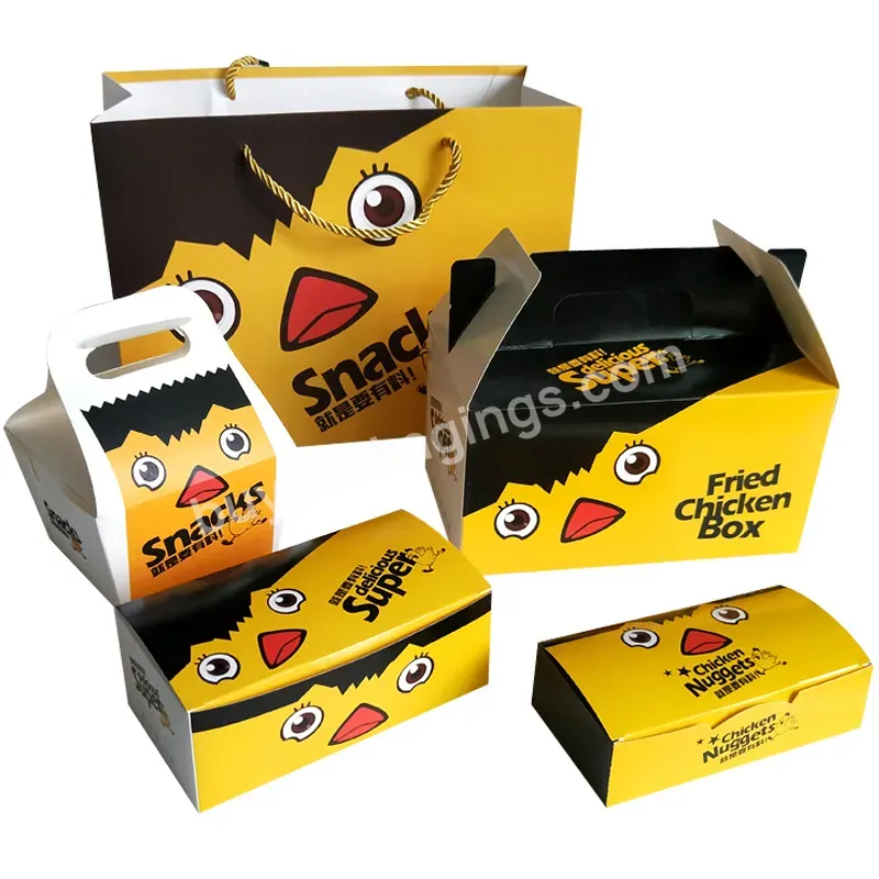 Custom Wholesale Biodegradable Fried Chicken Food Packaging Cardboard Boxes With Logo - Buy Custom Wholesale French Fries Hamburger Bento Takeaway Food Cardboard Box Packaging With Logo,Custom Printing Logo Disposable Fried Chicken Take Out Fast Food