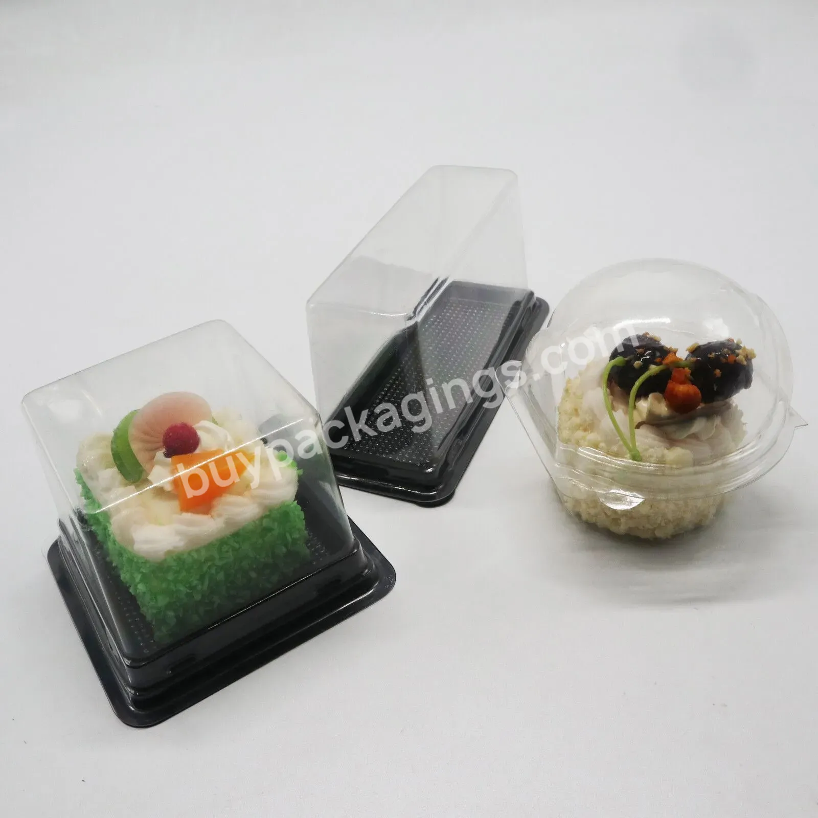 Customised Pet Pp Transparent Cake Tray Packaging Blister Plastic Large Round For Cake Box
