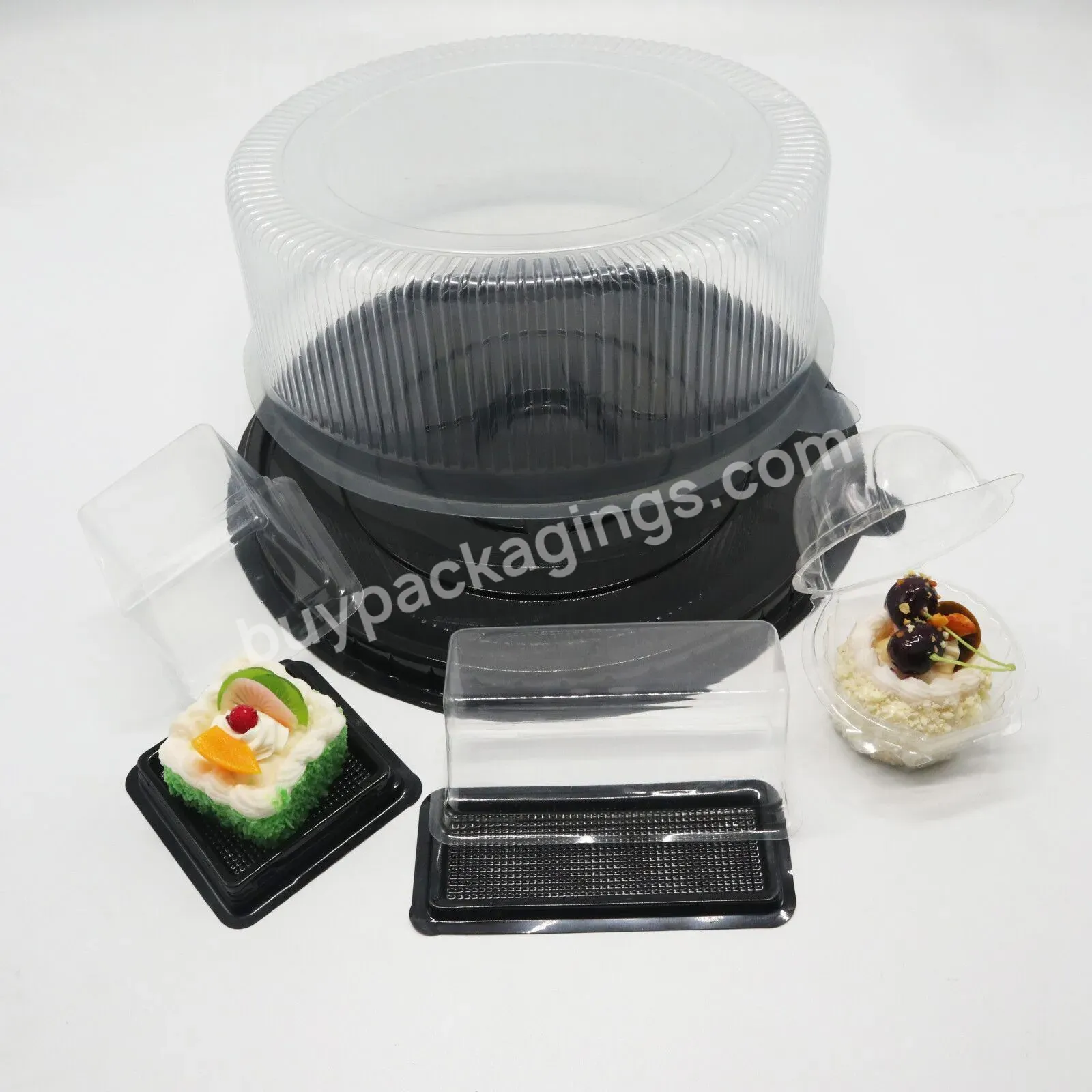 Customised Pet Pp Transparent Cake Tray Packaging Blister Plastic Large Round For Cake Box