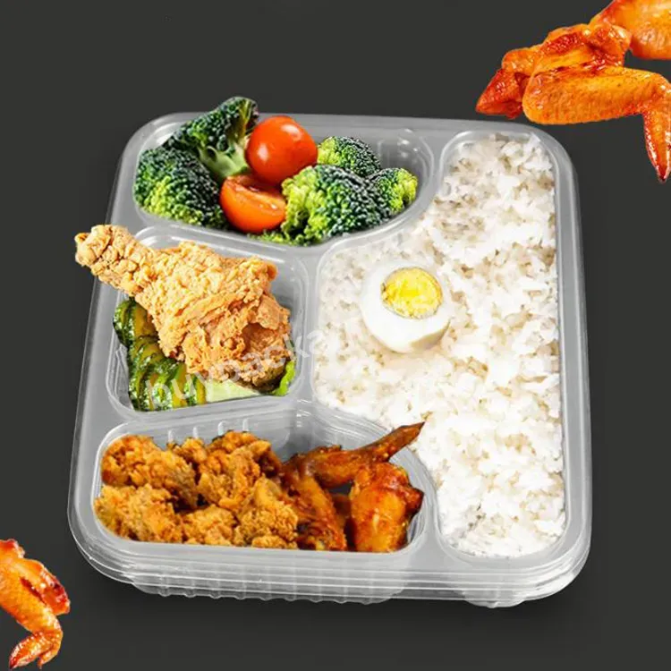 Customizable Disposable Plastic Rectangular Clear 4 Compartment Lunch Box Take Away Food Container - Buy Take Away Food Container,4 Compartment Lunch Box,Clear 4 Compartment Food Container.