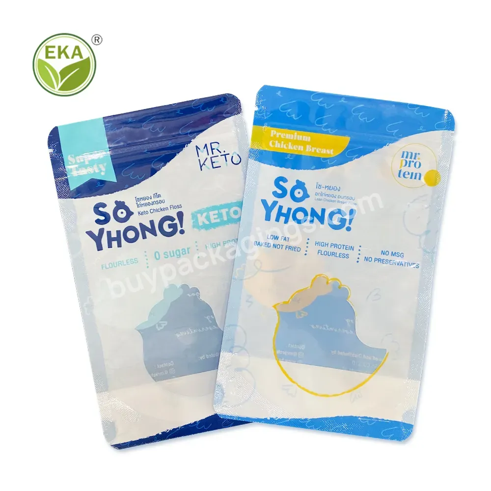 Customizable Logo Packaging Bags Zip Lock Opp Pe Material Standing Pouch Bag For Food Packaging With Window - Buy Food Packaging With Window,Opp Pe Material Standing Pouch,Zip Lock Bag.