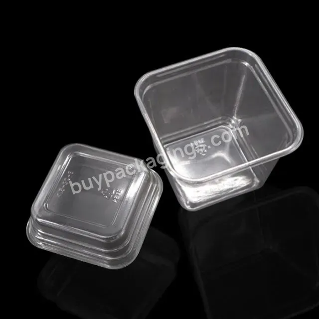 Customizable Transparent Safe Square Plastic Unflavored Snack Box For Dessert Cake Pudding Packaging - Buy Plastic Packaging Container For Dried Fruit,Food Grade Custom Transparent Pet Plastic Square Boxes,Snack Box For Dessert Cake Pudding Packaging.
