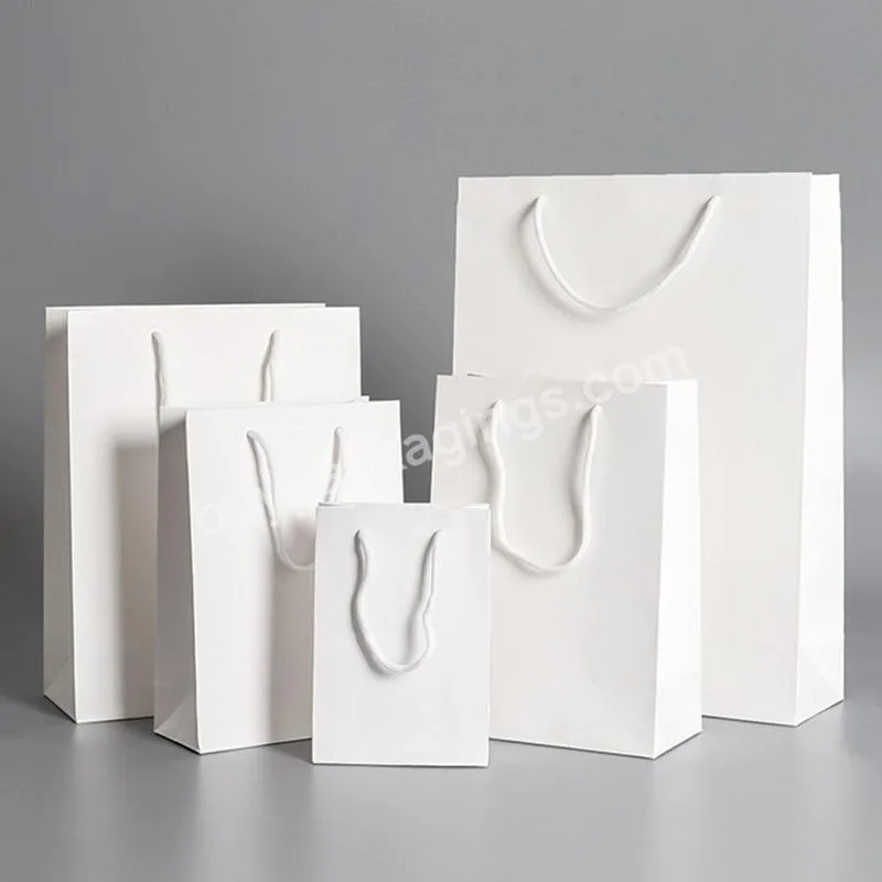 Customizable Underwear shopping advertising  white cardboard printed logo gift bags