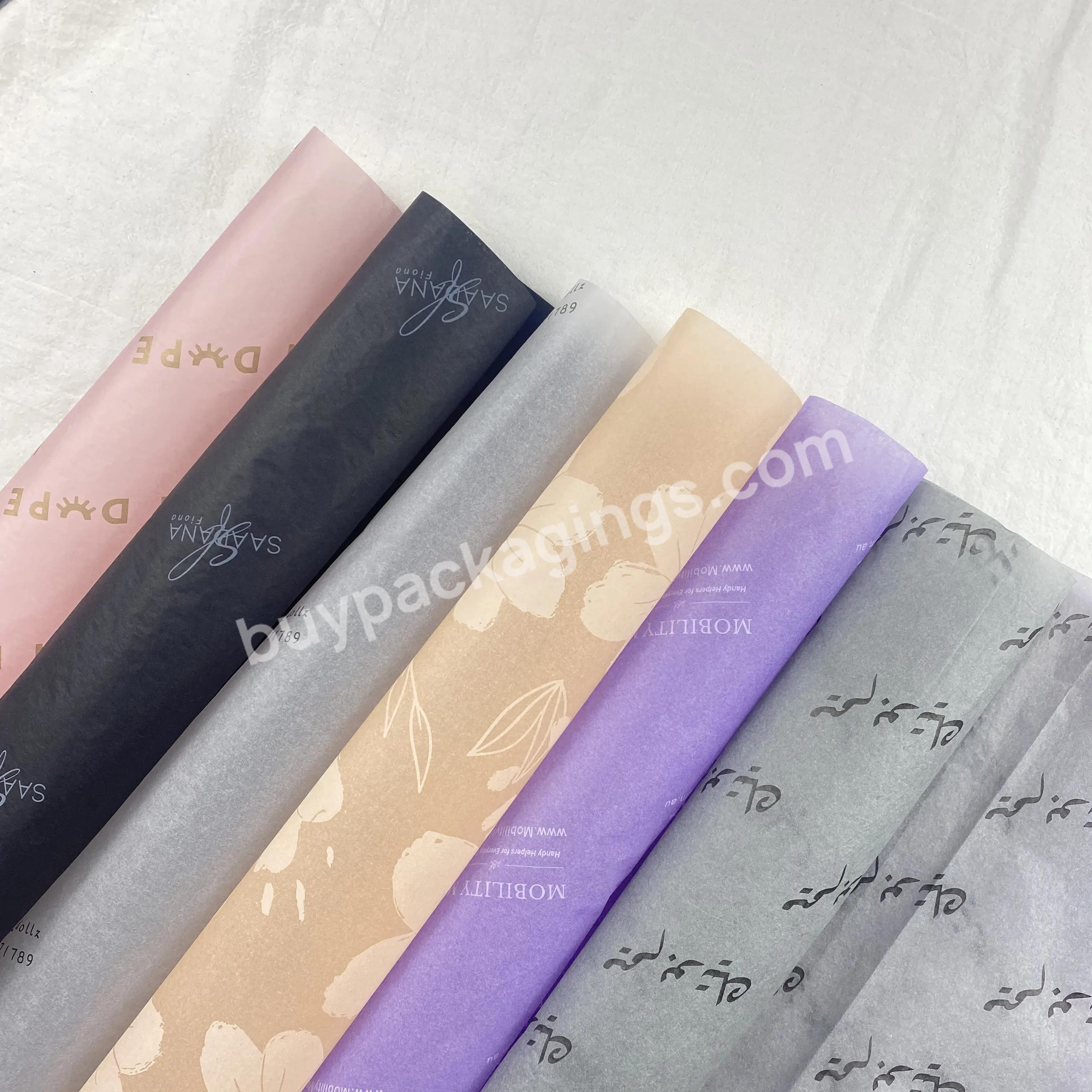 Customize Any Size Logo Print Colorful Wrapping Tissue Paper Luxury Design Flower Tissue With Brand High Level Gift Packaging - Buy Colorful Wrapping Tissue Paper,Customize Any Size Logo Print,Flower Tissue With Brand High Level Gift Packaging.