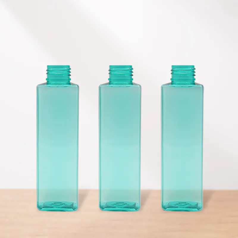 Customize Colors 150 ML Square Shape Sprays Bottle Flip Top Lotion Packaging Bottle 250 ML Transparent Plastic Bottle Wholesale