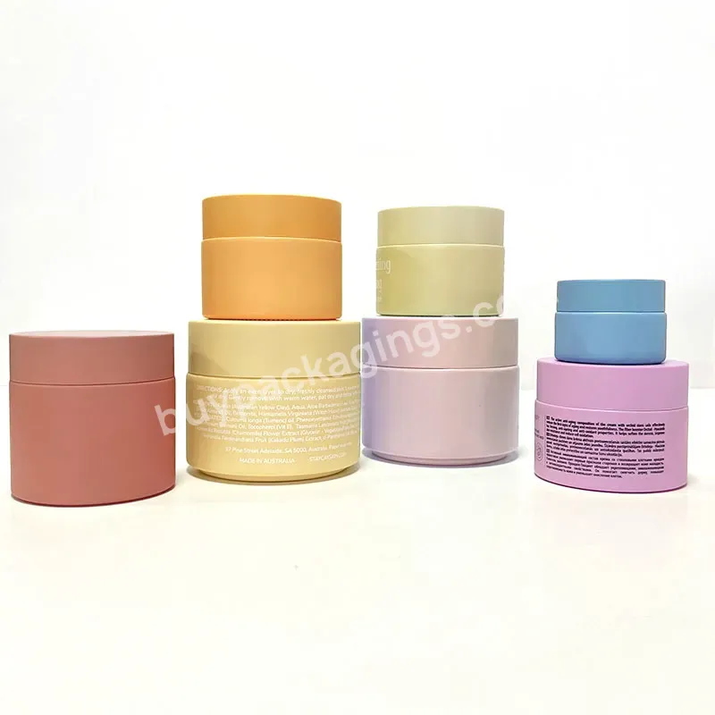 Customize Cosmetics Packing Lip Balm Baby Pink Frosted Glass Jar 10g 5ml 5 Gram 10 Gram Eye Cream Container With Plastic Cap