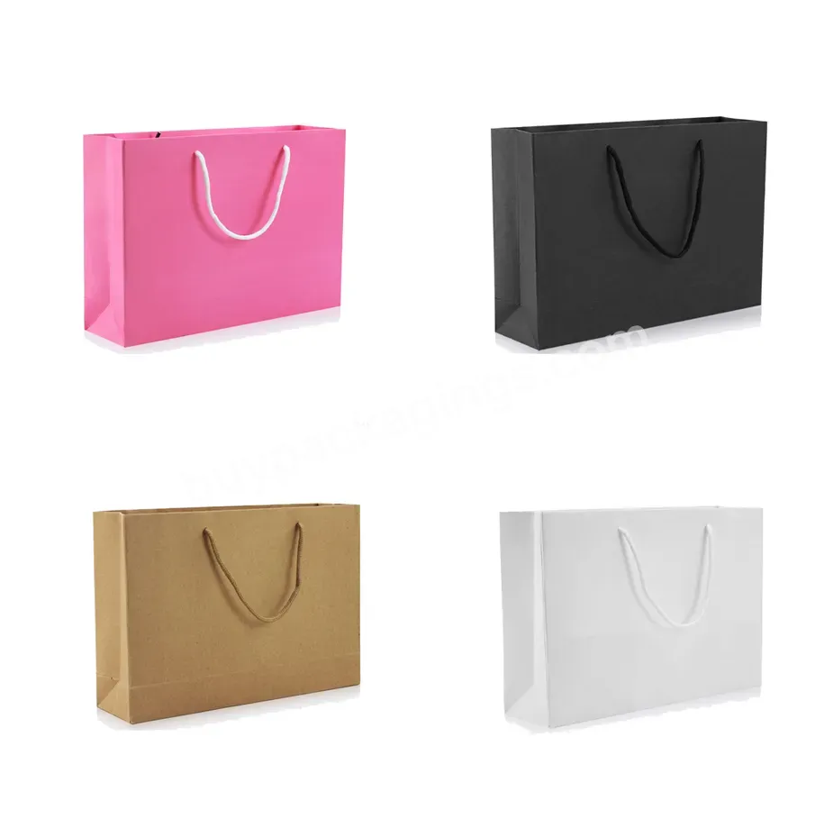 Customize Design Waterproof Kraft Fancy Shopping Paper Bag Printing Gift Custom Oem Craft Surface Packaging For Clothes Shoes - Buy Small Baby Pink Paper Bag With Ribbon Handle,Large Matt Black Paper Shop Ping Bag For Clothes,Medium Luxury White Pape