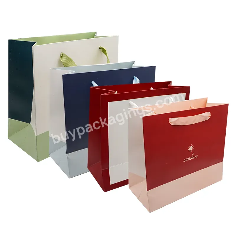 Customize Design Waterproof Kraft Shopping Paper Bag Printing Gift Custom Oem Craft Surface Packaging - Buy Small Baby Pink Paper Bag With Ribbon Handle,Large Matt Black Paper Shop Ping Bag For Clothes,Medium Luxury White Paper Gift Bags With Your Ow