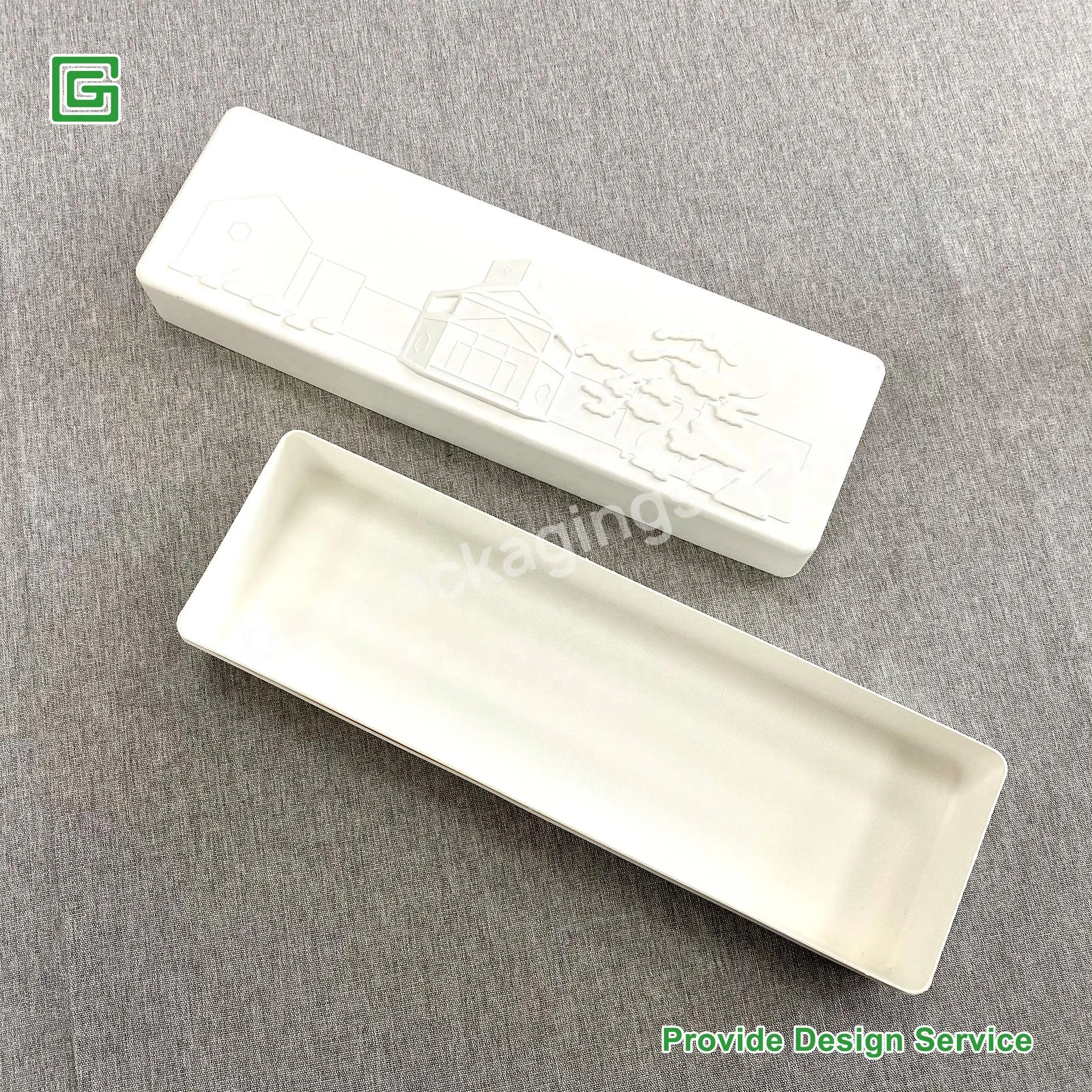 Customized 100% Compostable Biodegradable Molded Bagasse Pulp Packaging Gift Box - Buy Gift Box,Cosmetics Paper Box,Molded Pulp Packaging.